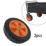 Maxbell 2x 7 inch Foldable Wagon Replacement Wheel Double Bearing Rubber