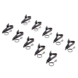 30x10 Pieces Ring-type Lapel / Lavalier Microphone Tie Metal Clip Holder 10mm