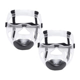 Maxbell 2x Clear Taekwondo Mask Head Cover Detachable Face Shield Head Gear