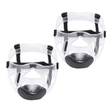 Maxbell 2x Clear Taekwondo Mask Head Cover Detachable Face Shield Head Gear