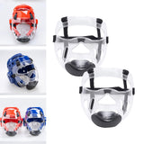 Maxbell 2x Clear Taekwondo Mask Head Cover Detachable Face Shield Head Gear