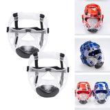 Maxbell 2x Clear Taekwondo Mask Head Cover Detachable Face Shield Head Gear