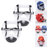 Maxbell 2x Clear Taekwondo Mask Head Cover Detachable Face Shield Head Gear
