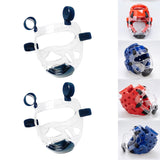 Maxbell 2 Piece Clear Taekwondo Mask Head Cover Detachable Face Shield Head Gear