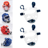 Maxbell 2 Piece Clear Taekwondo Mask Head Cover Detachable Face Shield Head Gear