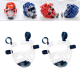 Maxbell 2 Piece Clear Taekwondo Mask Head Cover Detachable Face Shield Head Gear