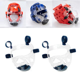Maxbell 2 Piece Clear Taekwondo Mask Head Cover Detachable Face Shield Head Gear