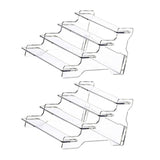 Maxbell 2x Display Riser Shelves Stand Organizer Storage Model Collectibles Dessert