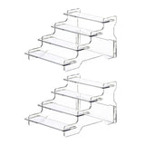 Maxbell 2x Display Riser Shelves Stand Organizer Storage Model Collectibles Dessert