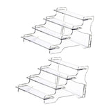 Maxbell 2x Display Riser Shelves Stand Organizer Storage Model Collectibles Dessert