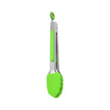 Maxbell 3xKitchen Tongs with Silicone Tips Food BBQ Cooking Utensil 7 inch Green