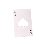 Maxbell 3xMultifunction Credit Card Size Bottle Openers Sturdy Ace Poker Opener Silver