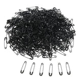 Maxbell 3xGlossy Metal Needle Safety Pins Nickle Plated 500PCS 18mm Black