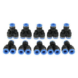 Maxbell 4xPush To Connect Fitting, Pneumatic Y Connector Air Hose Tube 10 Pcs PY-6