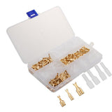 Maxbell 3x150 Sets 2.8mm 4.8mm 6.3mm Female Spade Crimp Terminals with Sleeves Gold