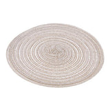 Maxbell 2x18cm Hand Knitting Ramie Table Round Placemat Thermal Insulation Mat Coffee