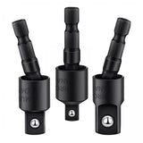Maxbell 2x3 Pieces 360° Rotatable Universal Joint Swivel Socket for Car Repair Repairs Black