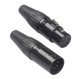 Maxbell 4x Zinc Alloy 5 Pins Audio Video RCA Solderless Adapter Plug