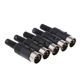 Maxbell 2x5/pack Audio Adapter Connector DIN seat 5-pin plug 5-core welding head