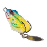 Maxbell 2xFrog Lure Bass Bait Metal Sequin Swimbait Float on Water Lure for Freshwater Style H