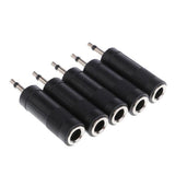 Maxbell 4x3.5mm 1/8"Male Plug Mono to 6.35mm 1/4"Female Jack Audio Converter 5Pcs/set