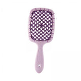 Maxbell 2xDetangling Hair Brush Soft Flexible Accessory Durable Curved Vent Hair Brush Purple