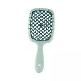 Maxbell 3xDetangling Hair Brush Soft Flexible Accessory Durable Curved Vent Hair Brush Green