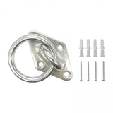 Maxbell 2xDiamond Pad Eye Plate with Ring Heavy Duty for Boat Rigging Training Straps 5mm