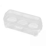 Maxbell 4xEgg Storage Box Organizer Travel Egg Carrying Case Hiking Egg Container Case 3 Grids 15.5x6.5x6cm