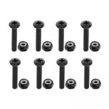 Maxbell 2xReplacement Longboard Skateboard Mounting Hardware Screws Black_35mm_8pcs