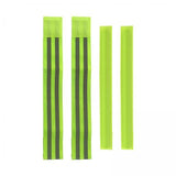 Maxbell 2xReflective Bands Wristband Reflector Tape Strips for Night Jogging Sports 35cm Green