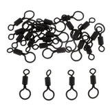 Maxbell 4x25pcs Carp Fishing Rolling Swivels with Long Body and Large & Small Eyes