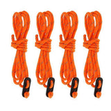 Maxbell 2x4pcs Camping Tent Guyline Reflective Nylon Rope & Adjusters 4pcsx2m Orange A