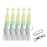 Maxbell 4x5Pcs Luminous Fishing Rigs Fish Lure for Sea Fishing Saltwater Mackerel 22mmx10mm