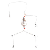 Maxbell 2xFishing Feeder Basket Holder Fishing Bait Cage with Line Hooks Sinker 25g