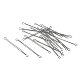 Maxbell 2x20pcs Double Eyed Wire Shank Waddington Shank for Fly Lure Tying Length 45mm