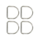Maxbell 2x4Pcs Metal D Rings Handmade DIY D Buckles for Handbags Purse Making Backpack 4mmx20mmx17mm