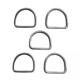 Maxbell 3x5 Pieces Metal D Ring Sturdy Stainless Steel D Rings for Belt Sewing Project 3mmx30mmx27mm