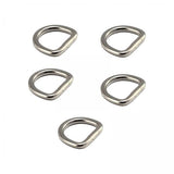 Maxbell 2x5Pcs D Rings Extra Thick for Hardware Bags Ring Straps Ties Tote Accessories 0.3cmx1.5cmx1.2cm Silver