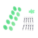 Maxbell 4x10 Pieces Bombarda Sbirolino Floating Trout Pose Fly Fishing Floats Green