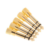 Maxbell 3x6.3mm 1/4" Male Plug to 3.5mm 1/8" Female Jack Stereo Audio Adapter