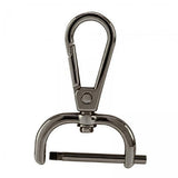 Maxbell 5xSwivel Snap Hooks Replacement DIY Crafts Trigger Clips Swivel Lobster Clasps 25mm Black