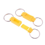Maxbell 6x2 Pieces Breakaway Key Ring Separate House Car Keys Quick Release Keychain Yellow