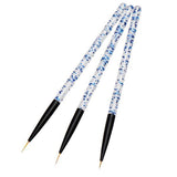 Maxbell 2x3x Nail Art Liner Brush UV Gel Painting Brush Pen for Elongated Lines Blue