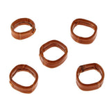 Maxbell 6x5 Pieces Leather Watch Strap Buckle Keeper Ring Holder Retainer 24mm Brown