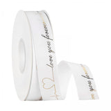 Maxbell 2xValentine's Day Ribbon Romantic DIY Crafts for Greeting Cards Holiday Wreath White