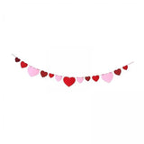 3xHeart Banner Gift DIY Valentine's Day Decor for Birthday Valentines Day Home Style B