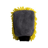 Maxbell 2xCar Wash Mitt Soft Microfiber Anti-Scratch Fits for Trucks Boats Motorcycles Yellow