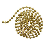 Maxbell 2x1Strand Brass Round Beads Ball Chain Connecor for Jewelry Making 28inch