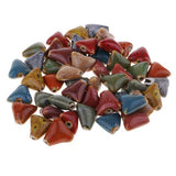 Maxbell 2x50 Pieces Flower Glaze Ceramic Beads Porcelain Bead for DIY Bracelet 15mm